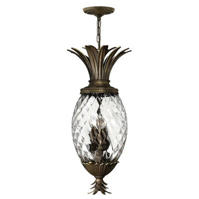 Elegant 4 Bulb Pearl Bronze Ceiling Pendant Light with E14 LED Bulbs