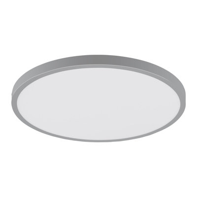 Elegant 400mm Round Silver LED Wall/Ceiling Light - 25W, 4000K Brightness