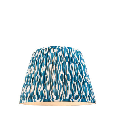 Elegant 40cm Marlin Blue Tapered Cylinder Lamp Shade for Stylish Lighting