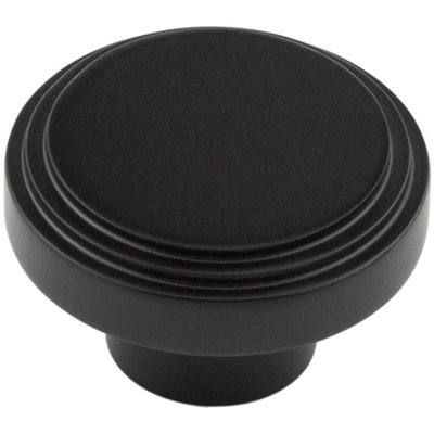 Elegant 40mm Black Cupboard Knob for Modern Interiors - Kitchen Cabinet Knob