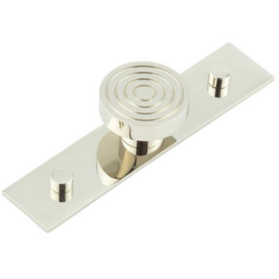 Elegant 40mm Polished Nickel Cupboard Knob with Backplate - Kitchen Cabinet Knob