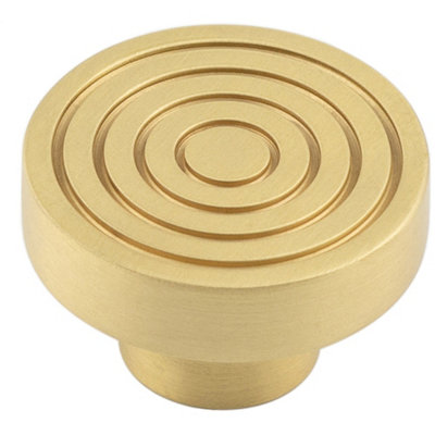 Elegant 40mm Satin Brass Cupboard Knob for Stylish Interiors Kitchen Cabinet Knob