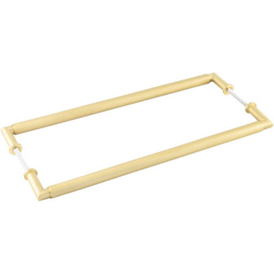 Elegant 425mm Satin Brass Pull Handle for Modern Homes - Door Handle