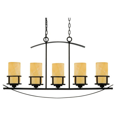 Elegant 5 Bulb Imperial Bronze Ceiling Pendant Light with LED E27 Socket
