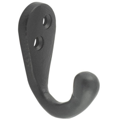 Elegant 55mm Black Robe Hook for Home Decor - Wall Mounted Clothing Hook