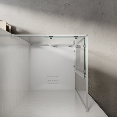 ELEGANT 760 x 760mm Square Corner Shower Enclosure, Sliding Reversible ...