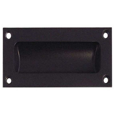 Elegant 89mm Black Flush Pulls for Sliding Doors and Drawers - Recessed Door Handle