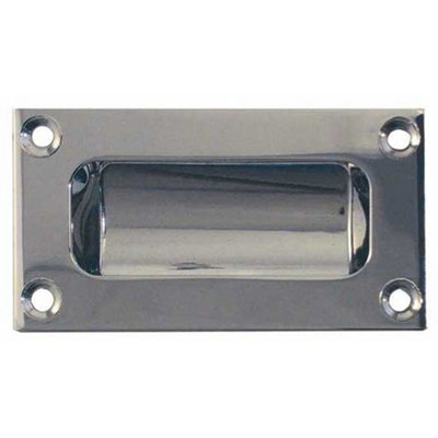 Elegant 89mm Polished Chrome Flush Pulls for Doors and Drawers - Recessed Door Handle