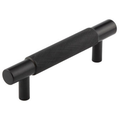 Elegant 96mm Black Cabinet Handle for Modern Interiors - Kitchen Drawer Pull Handle