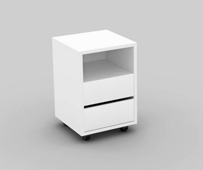 Elegant Agapi Container 400mm in White Matt - Minimalist Storage Solution H620mm D400mm