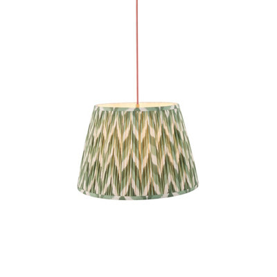 Elegant Aged Brass Hanging Pendant Light with Cotswold Green Shade for Home Decor