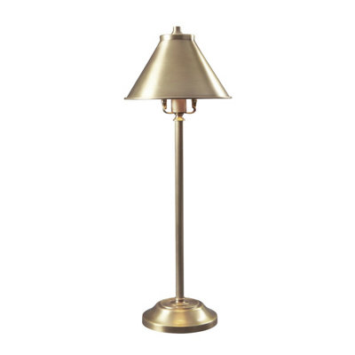 Elegant Aged Brass Table Lamp for Bedroom and Office - 7W LED Stick Lamp