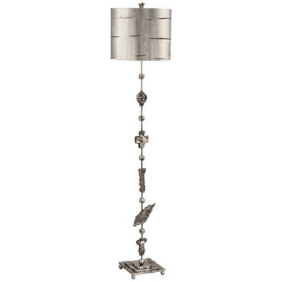 Elegant Aged Silver Floor Lamp with LED E27 Bulb