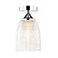 Elegant and Classic Chrome Plated IP44 Bathroom Ceiling Light with Swirl Glass