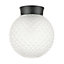 Elegant and Sleek Globe IP44 Bathroom Ceiling Light Fitting in Matt Black