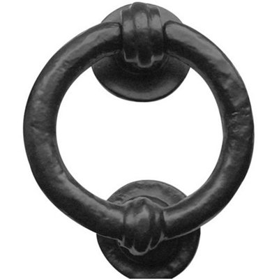Elegant Antique Black Ring Door Knockers - 100mm Premium Quality - External Outdoor Knocker