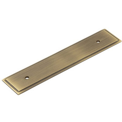 Elegant Antique Brass Backplate for Cabinet Handle - 140x30mm - Kitchen Drawer Pull Handle