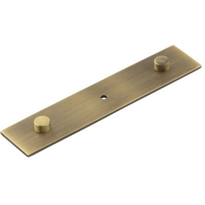 Elegant Antique Brass Backplate for Cupboard Knob 140x30mm - Kitchen Cabinet Knob