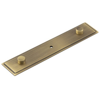 Elegant Antique Brass Backplate for Cupboard Knob 140x30mm Kitchen Cabinet Knob