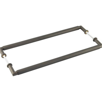 Elegant Back to Back Dark Bronze Pull Handle - 425mm Solid Brass Design - Door Handle