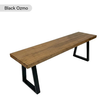 Elegant Beech Seating Bench - Black Ozmo
