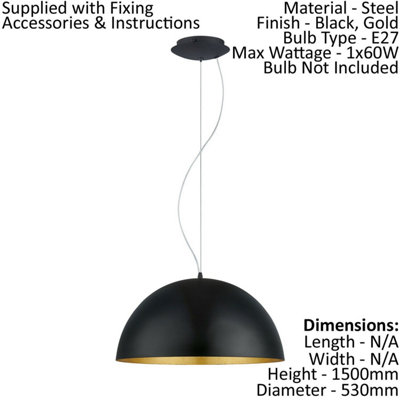 Elegant Black and Gold Pendant Ceiling Light for Modern Spaces