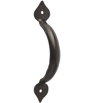 Elegant Black Tear Cabinet Handle 130x34mm for Stylish Interiors - Kitchen Drawer Pull Handle