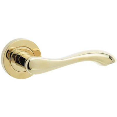 Elegant Brass Finish Door Handle for Traditional Interiors - Interior Handle