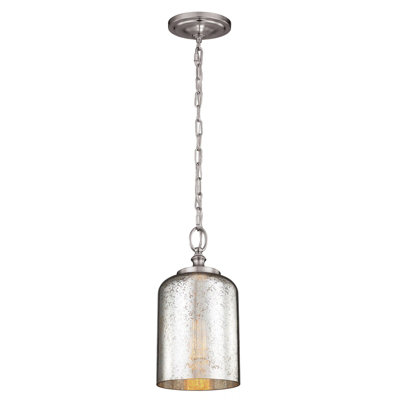 Elegant Brushed Steel LED Ceiling Pendant Light with E27 Socket