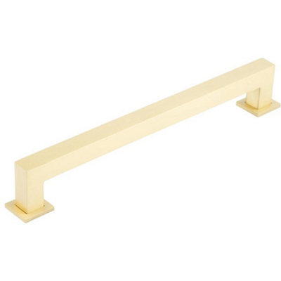 Elegant Cabinet Handle in Satin Brass - 224mm Length for Stylish Interiors - Kitchen Drawer Pull Handle