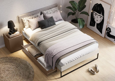 Elegant Cashmere & Truffle Divan Bed H880mm W1490mm L2050mm - EU Small ...