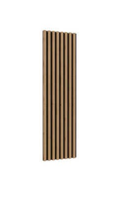 Elegant Celine 02 Wall Panel 510mm in Oak Wotan & Black - Stylish Vertical Storage H1790mm D50mm