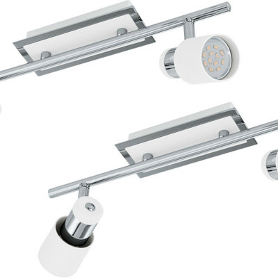 Elegant Chrome Plated Wall Spotlights - 2 Pack with GU10 Bulbs