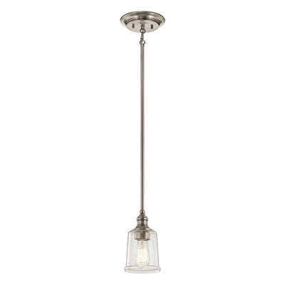 Elegant Classic Pewter 1 Bulb Ceiling Pendant Light with E27 Socket