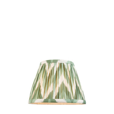Elegant Cotswold Green 20cm Tapered Lamp Shade with Pleated Zigzag Design