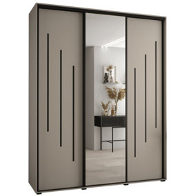 Elegant Dakota IX Sliding Door Wardrobe 1900mm - Stylish Storage with Mirrored Door, Hanging Rails, and Shelves H2350mm D600mm