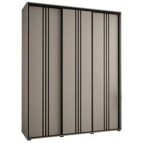 Elegant Dakota VI Sliding Door Wardrobe 1900mm - Spacious Storage with Three Doors, Hanging Rails, and Shelves H2350mm D600mm