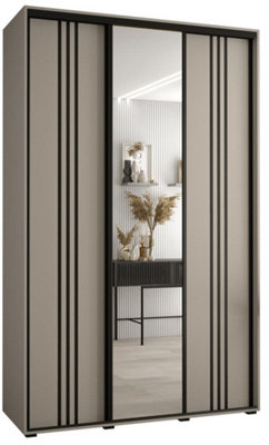 Elegant Dakota VII Sliding Door Wardrobe 1500mm - Stylish Storage with Mirrored Door, Hanging Rails, and Shelves H2350mm D600mm