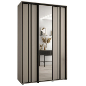 Elegant Dakota VII Sliding Door Wardrobe 1500mm - Stylish Storage with Mirrored Door, Hanging Rails, and Shelves H2350mm D600mm
