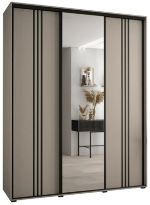 Elegant Dakota VII Sliding Door Wardrobe 1900mm - Spacious Storage with Mirrored Door, Hanging Rails, and Shelves H2350mm D600mm