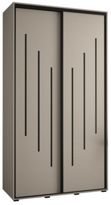 Elegant Dakota VIII Sliding Door Wardrobe 1300mm - Compact Storage with Hanging Rails and Shelves H2350mm D600mm