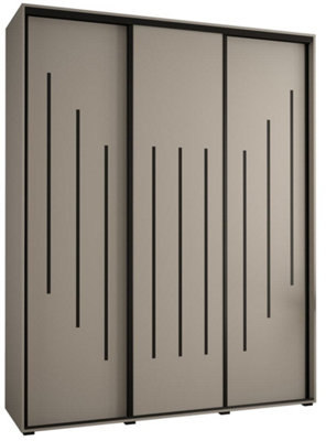 Elegant Dakota VIII Sliding Door Wardrobe 1900mm - Spacious Storage with Hanging Rails and Shelves H2350mm D600mm