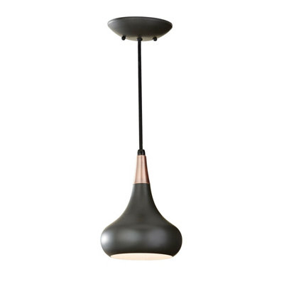 Elegant Dark Bronze 1 Bulb Ceiling Pendant Light with E27 Socket