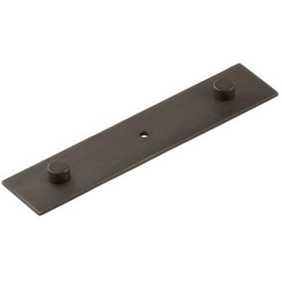 Elegant Dark Bronze Backplate for Cupboard Knob - 140x30mm - Kitchen Cabinet Knob