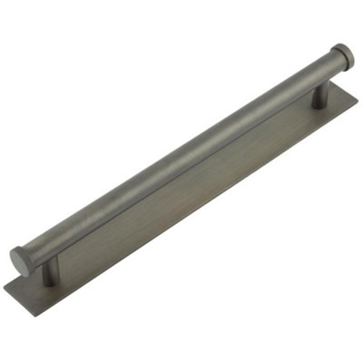 Elegant Dark Bronze Cabinet Handle with Knurled Design - 224mm Ctrs - Kitchen Drawer Pull Handle