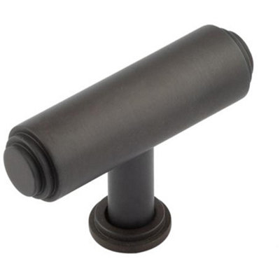 Elegant Dark Bronze T Bar Stepped Cupboard Knob for Home Decor - Kitchen Cabinet Knob