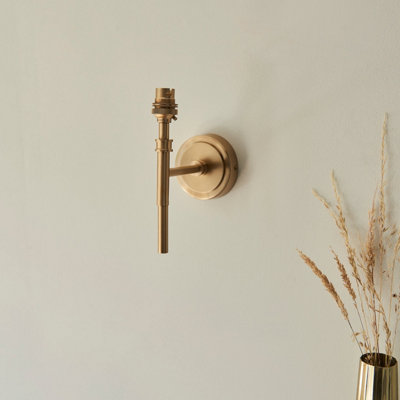 Elegant Dimmable Wall Light in Aged Brass with Cotswold Green Shade for Home Decor