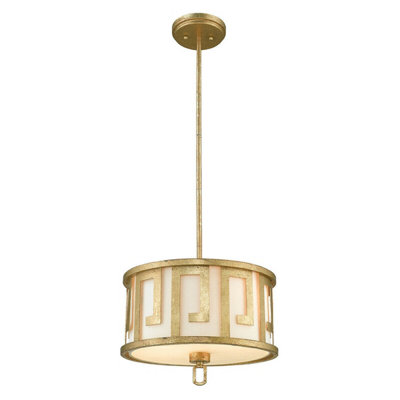 Elegant Distressed Gold 2 Bulb LED Ceiling Pendant Light Fitting