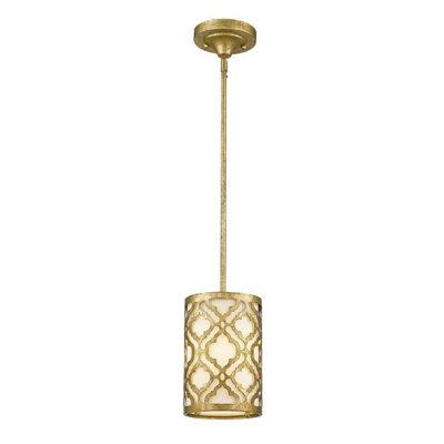 Elegant Distressed Gold Ceiling Pendant Light with E27 75W Bulb