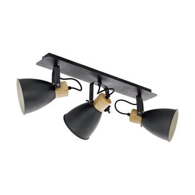 Elegant Flush Ceiling Light in Anthracite and Cream with E27 Bulb Socket